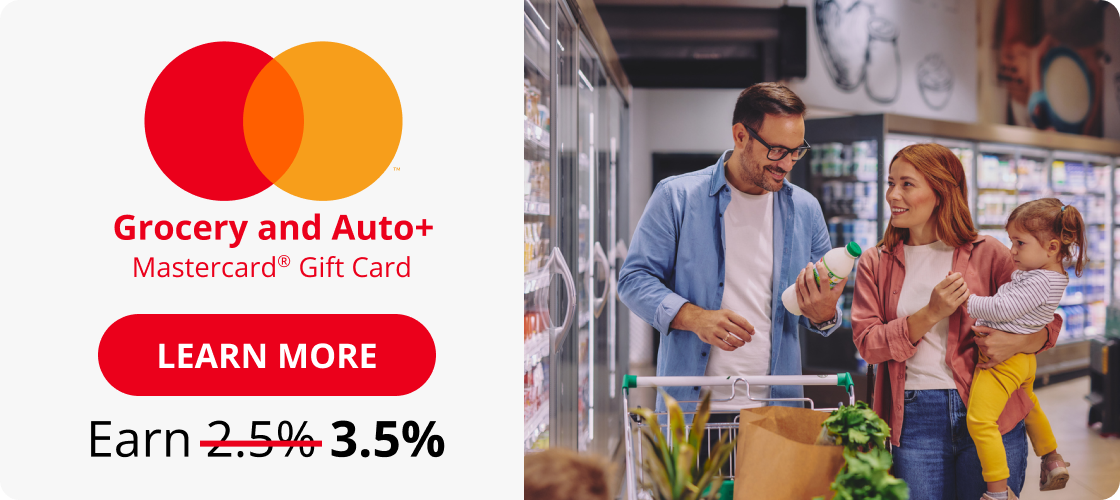Earn 3.5% with Grocery and Auto+