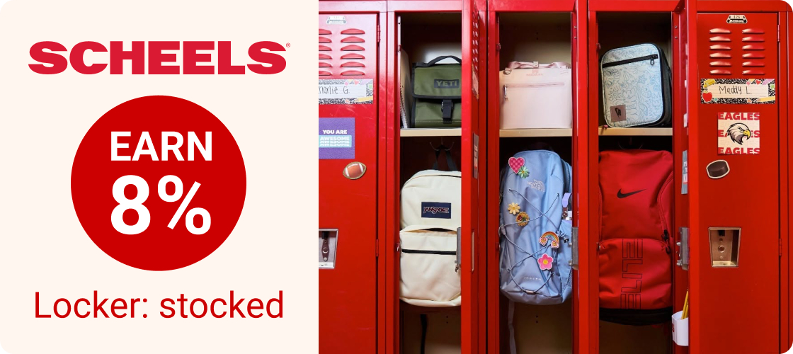 Earn 8% at SCHEELS