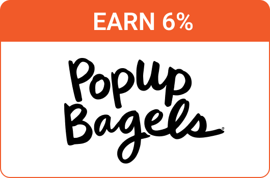 Earn 6% with Popup Bagels