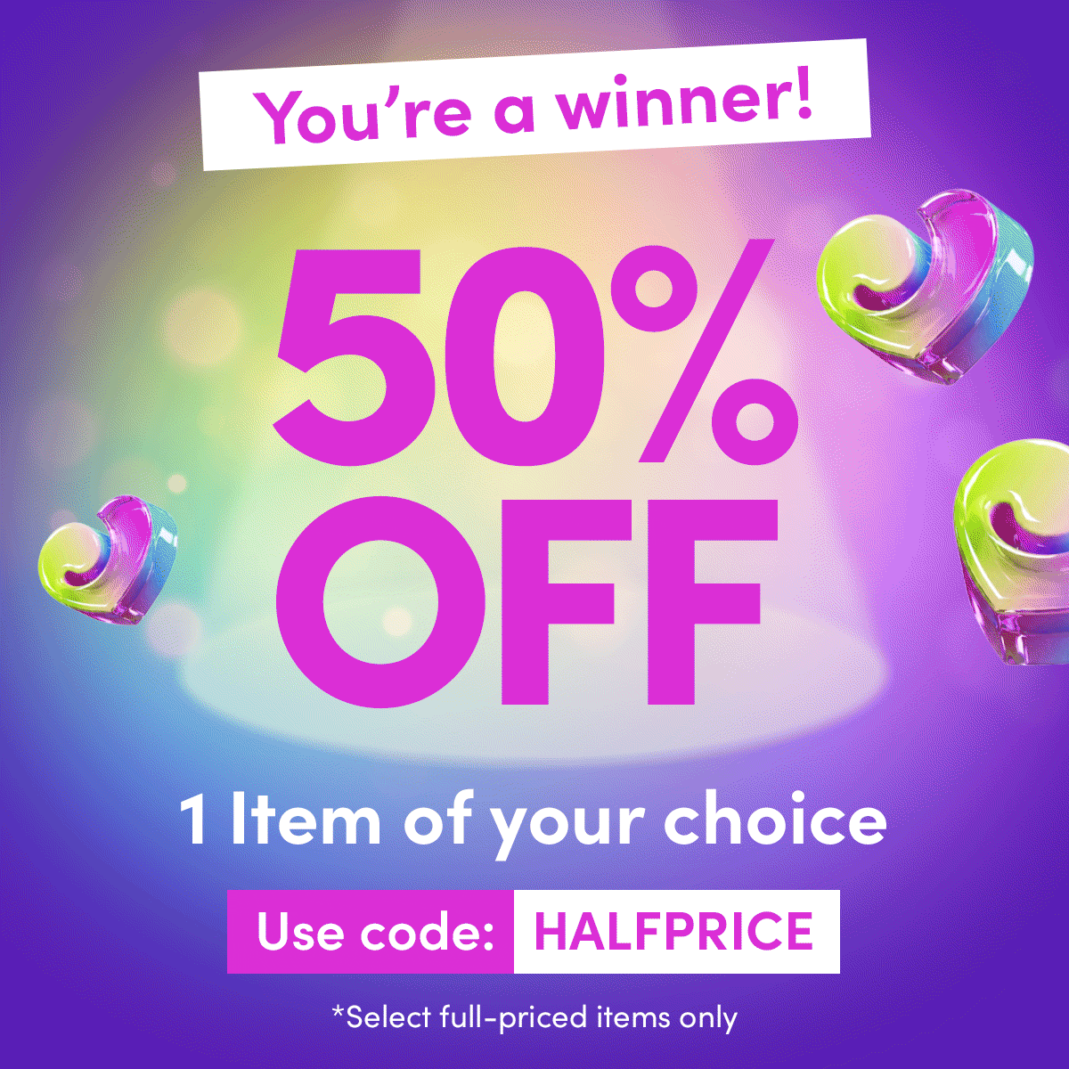 50% Off 1 Item