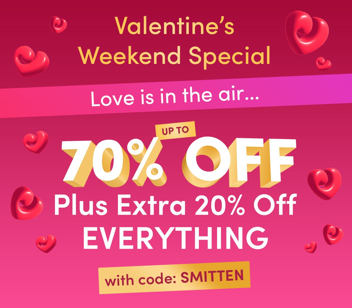 20% Off with code SMITTEN