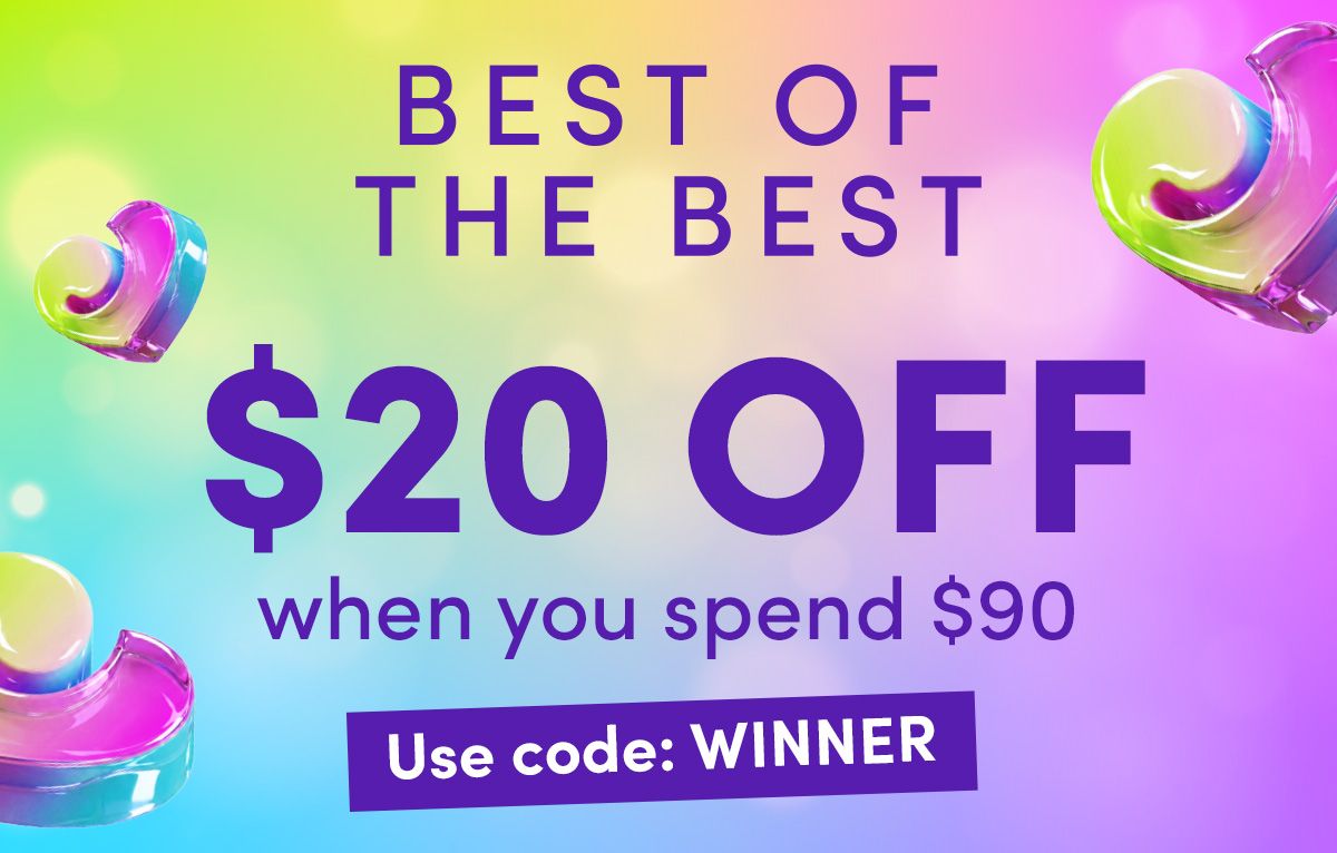 $20 off when you spend $90