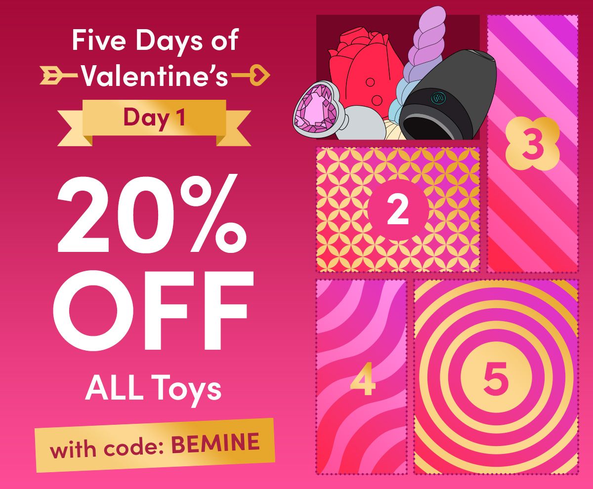 20% off toys with code BEMINE