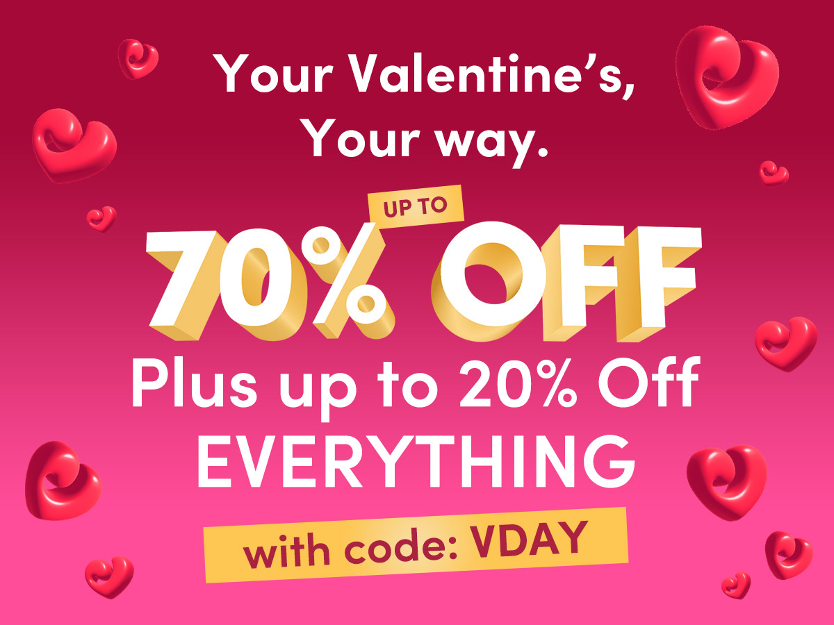 Up to 70% Off Valentine's Deals