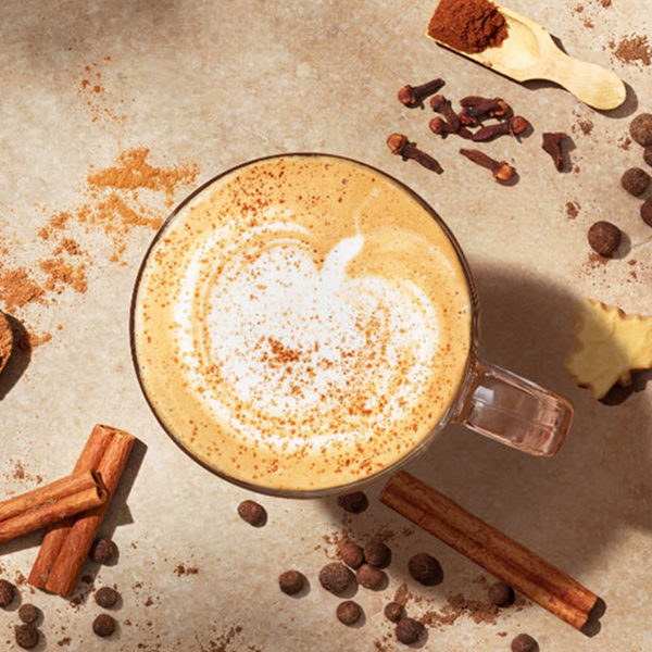 Latte with Pumpkin Spice Dust