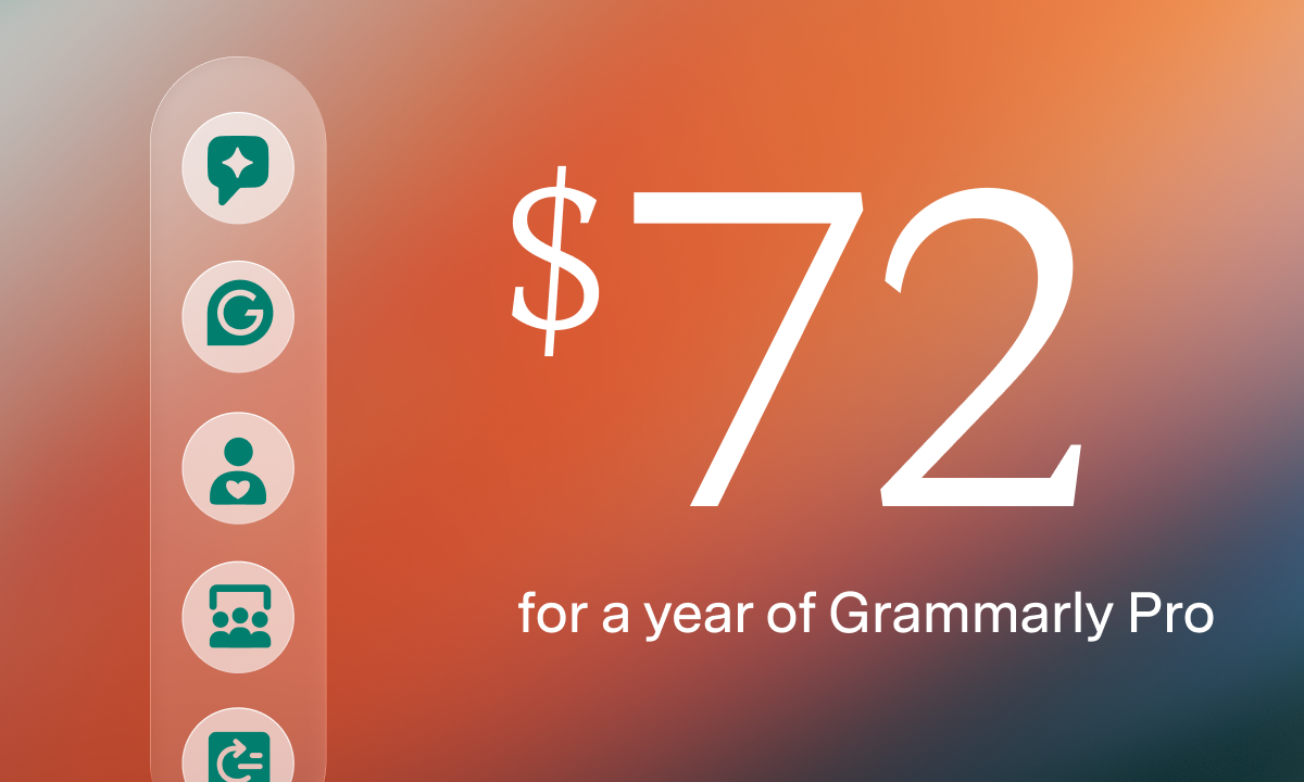 50% off a year Grammarly Pro