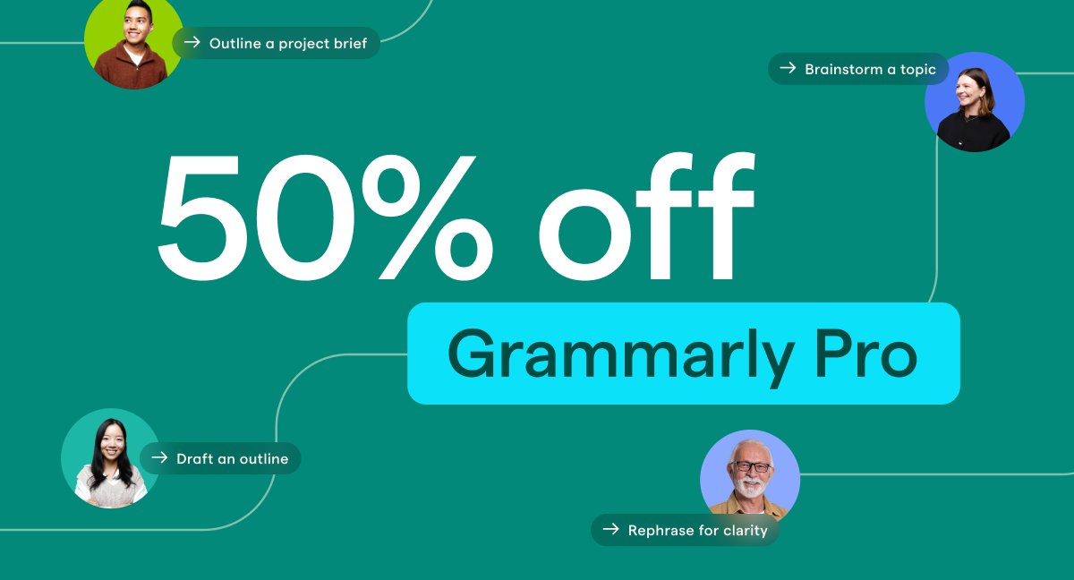 50% off | Grammarly Pro