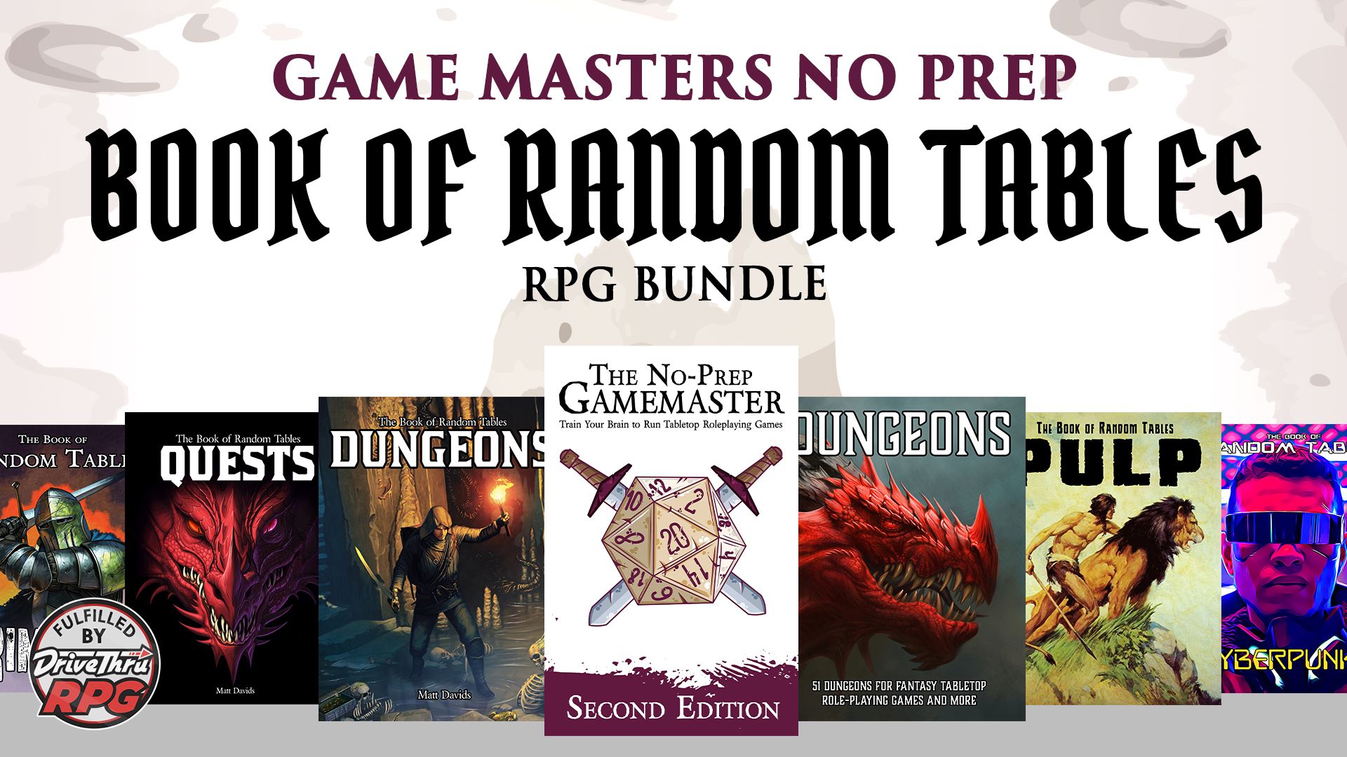 Game Masters No Prep Book of Random Tables RPG Bundle