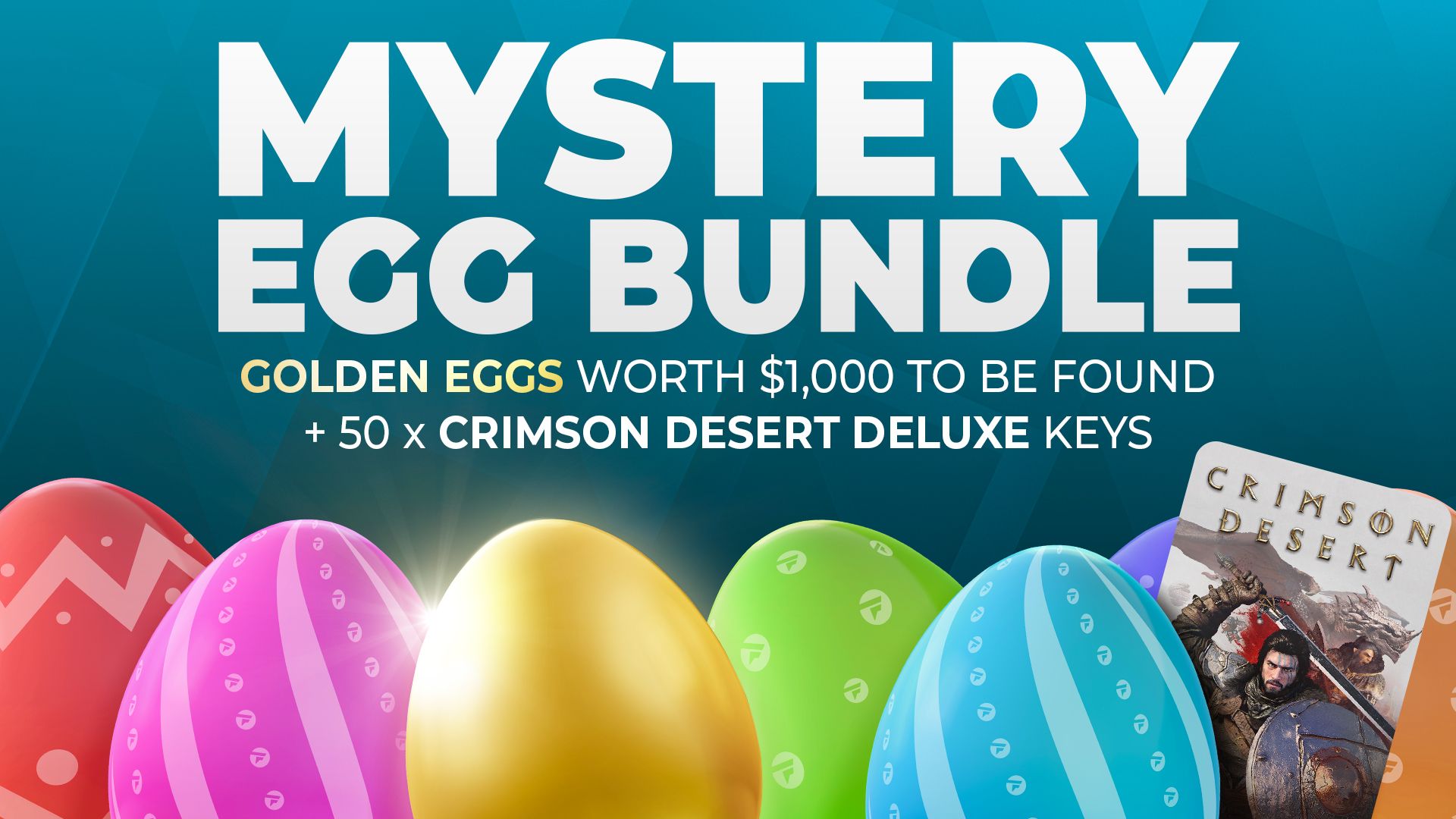 Mystery Egg Bundle: Golden Eggs worth $1,000* to be found + 50 Crimson Desert Deluxe keys!