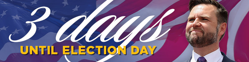 3 DAYS TO ELECTION DAY! TRUMP VANCE 2024