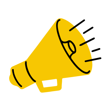 Image of a gold action horn
