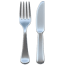 Emoji of a fork and knife