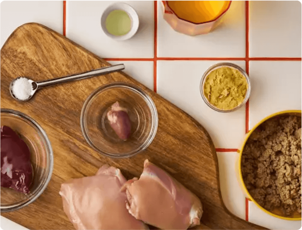 Shot of a table with different ingredients for Smalls food