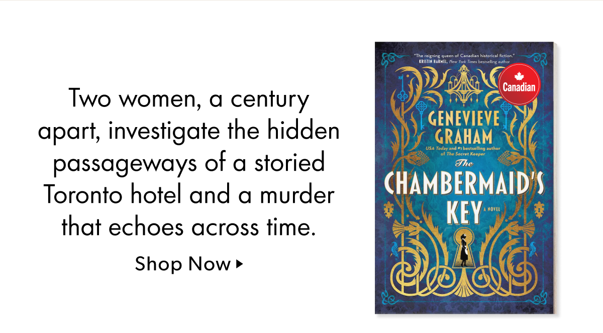 Two women, a century apart, investigate the hidden passageways of a storied Toronto hotel and a murder that echoes across time.