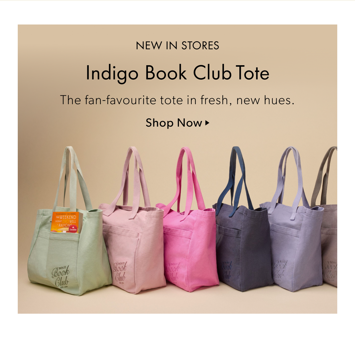 NEW IN STORES | Indigo Book Club Tote | The fan-favourite tote in fresh, hues.
