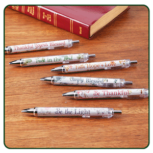 Religious Blessing Pens, Set of 6