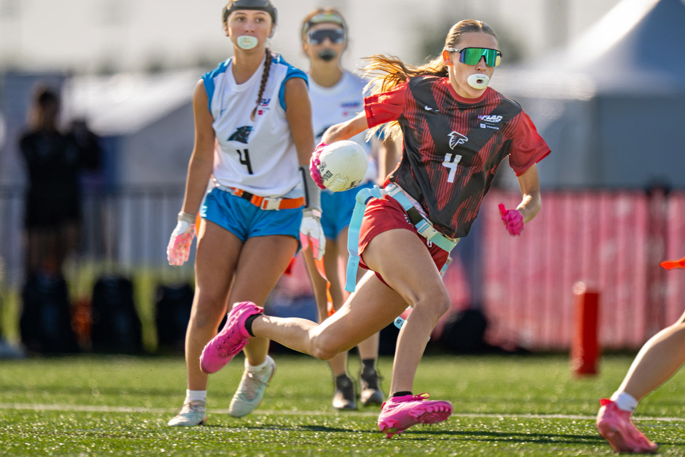 Student athletes participate in the NFL Flag Championships