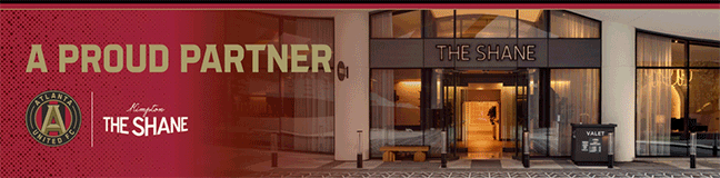 A Proud Partner | Atlanta United x The Kimpton Shane | Animated picture carousel showing imagery of the Shane