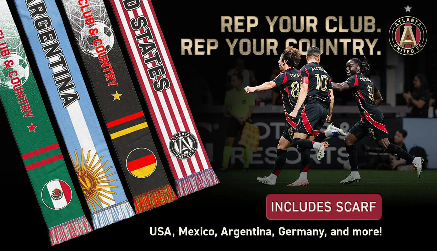 Rep your club. Rep your country. INCLUDES SCARF | USA, Mexico, Argentina, Germany, and more!