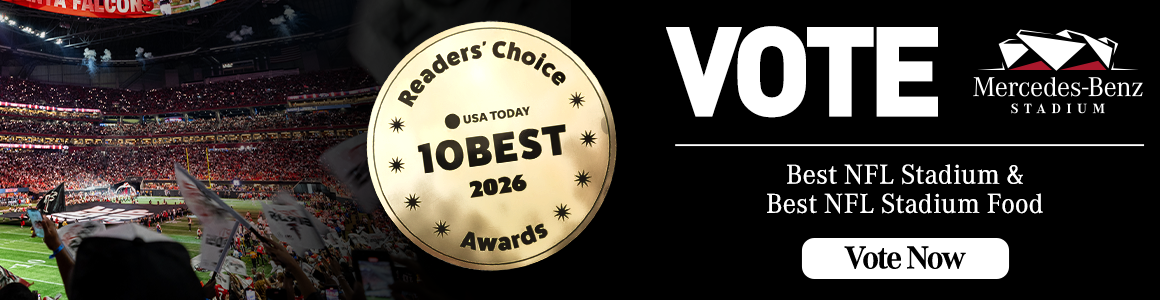 Vote Mercedes-Benz Stadium for Best NFL Stadium and Best NFL Stadium Food now for USA Today's 2026 Readers' Choice Awards