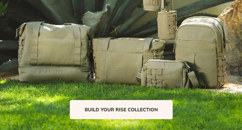 Aloe weekender, tote, crossbody, backpack, and bottle pouch