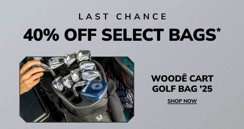 upgrade your golf bag: 40% off select bags - woode cart golf bag '25