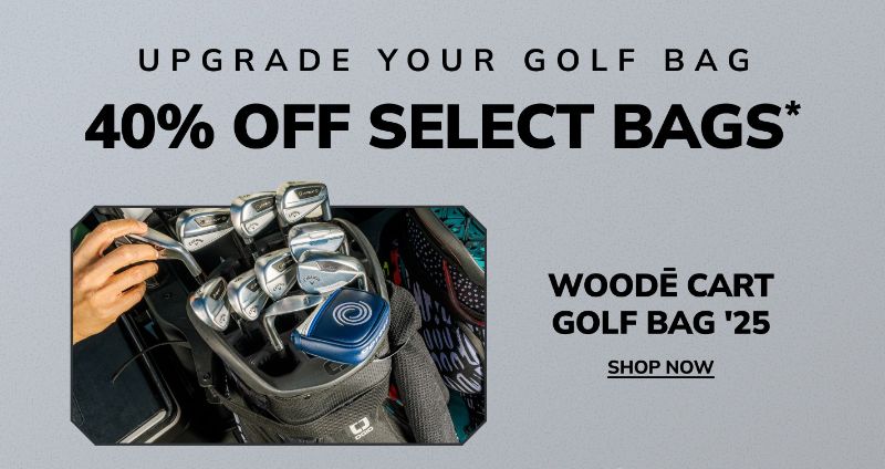 upgrade your golf bag: 40% off select bags - woode cart golf bag '25