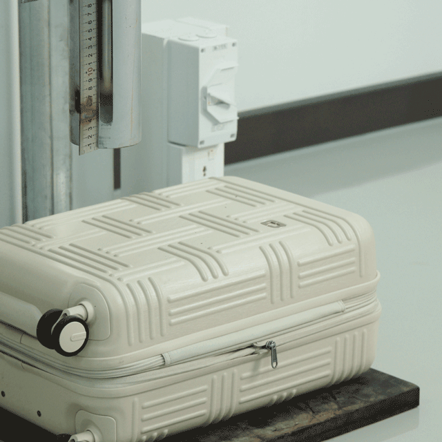 striking luggage with weight