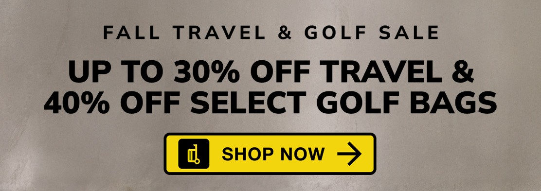 Fall Travel & Golf Sale: Up to 30% Off Travel & 40% Off Select Golf Bags