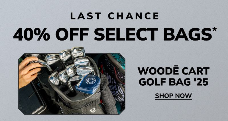 upgrade your golf bag: 40% off select bags - woode cart golf bag '25