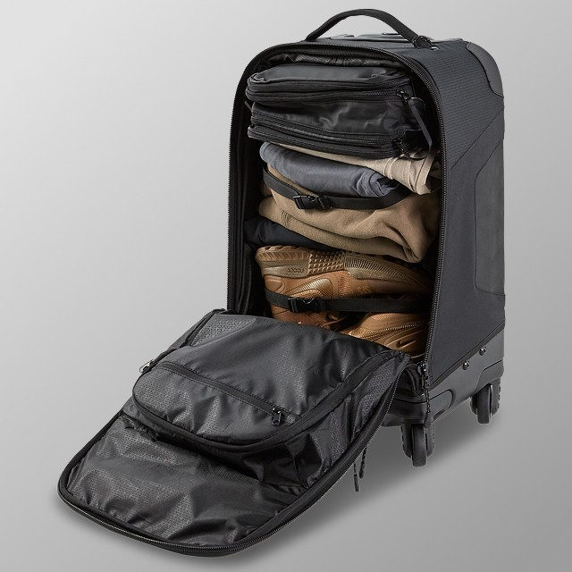 Renegade Luggage unzipped and fully packed