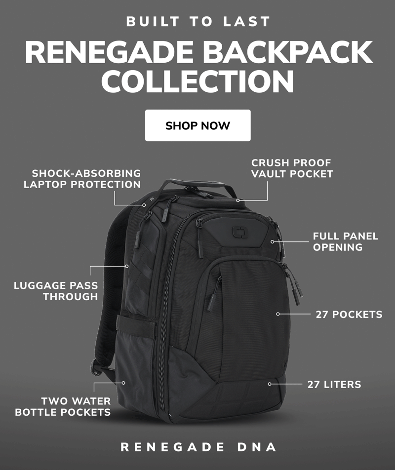Renegade DNA, Gambit DNA, and Axle DNA Backpacks