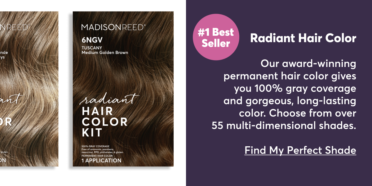 #1 best seller | Radiant Hair Color: Our award-winning permanent hair color gives you 100% gray coverage and gorgeous, long-lasting color. Choose from over 55 multi-dimensional shades. | Find My Perfect Shade