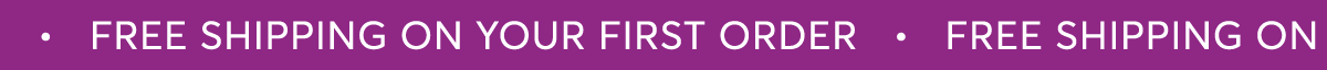 Free shipping on your first order