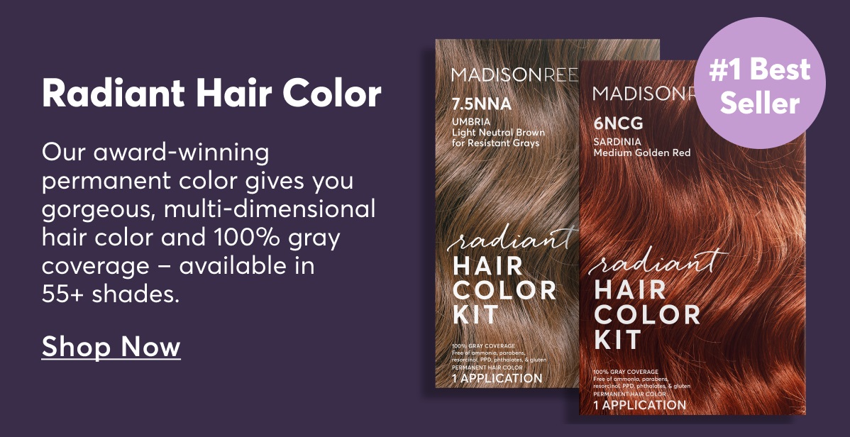 Radiant Hair Color - Our award-winning permanent color gives you gorgeous, multi-dimensional hair color and 100% gray coverage – available in 55+ shades. | shop now