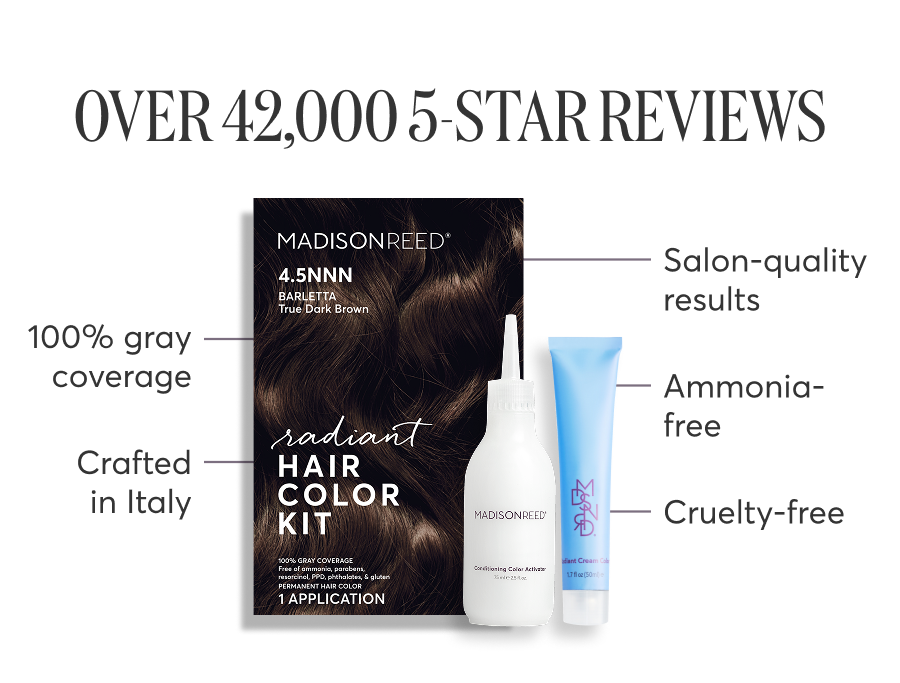 Over 42,000 5-star reviews: 100% gray coverage | Crafted in Italy | Salon-quality results | Ammonia-free | Cruelty-free