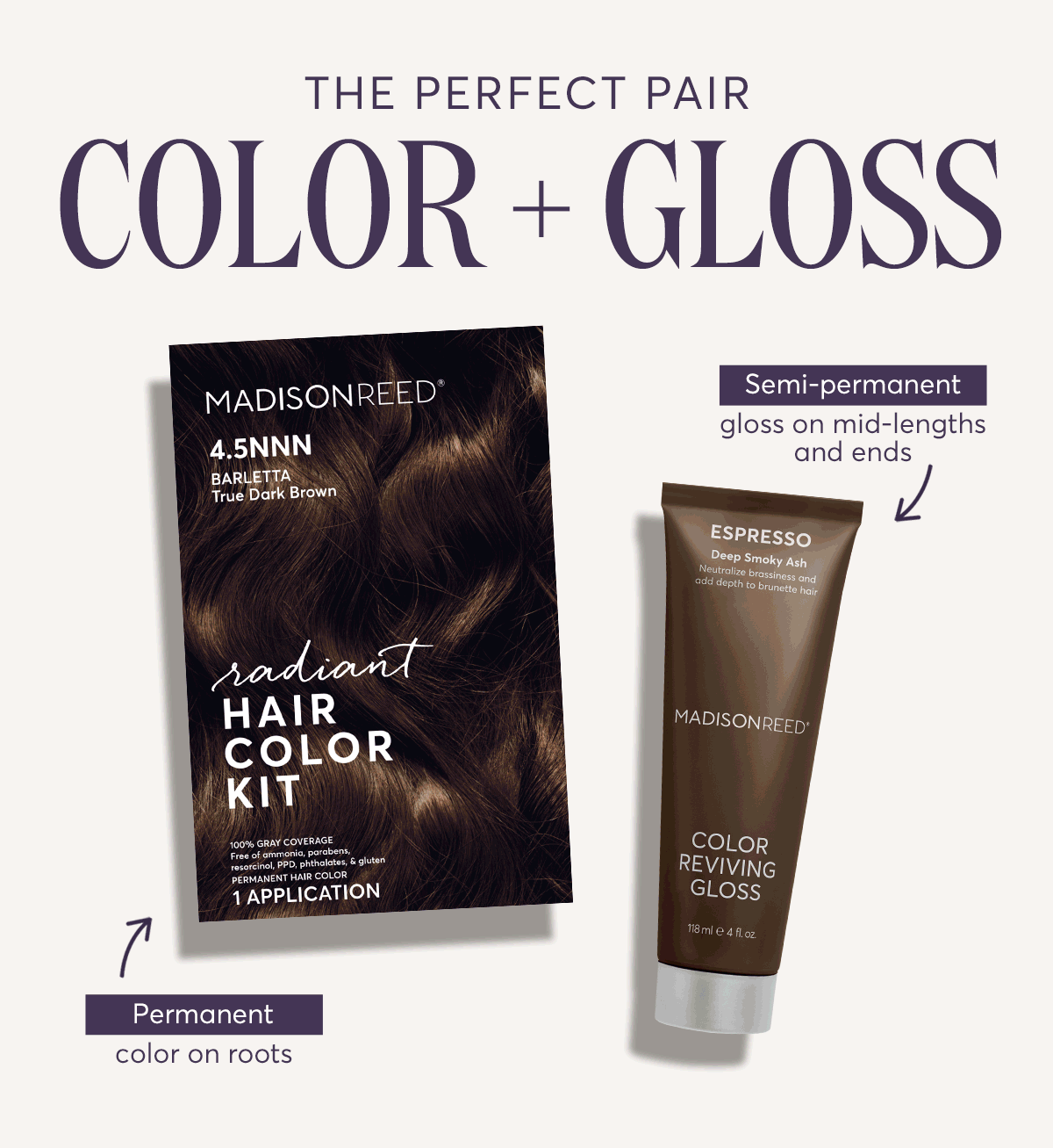 the perfect pair: color+ gloss