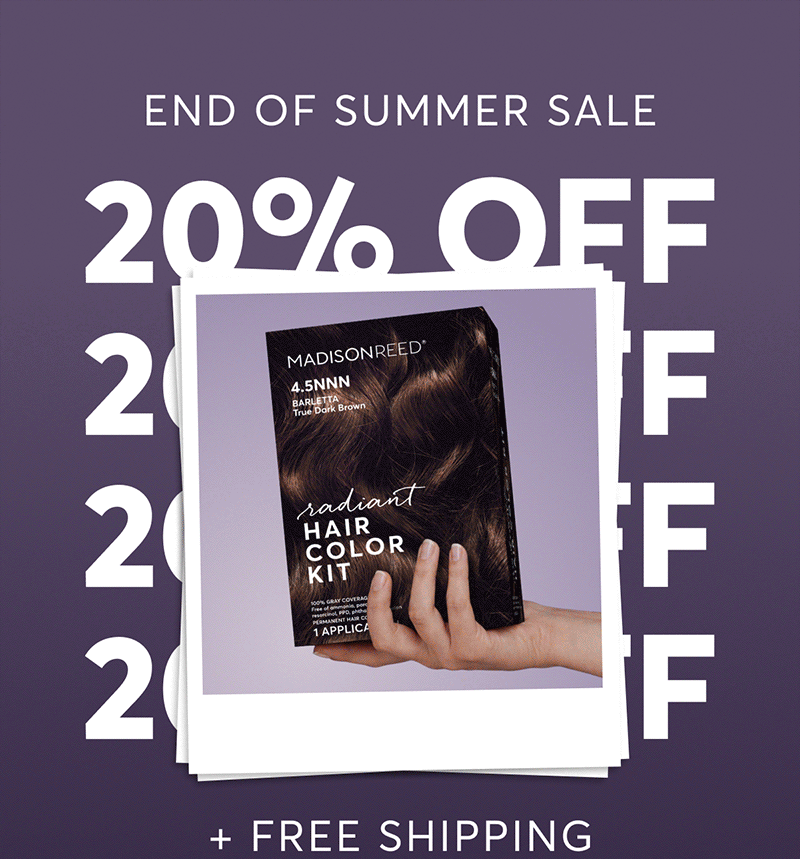 END SUMMER SALE - 20% off + free shipping