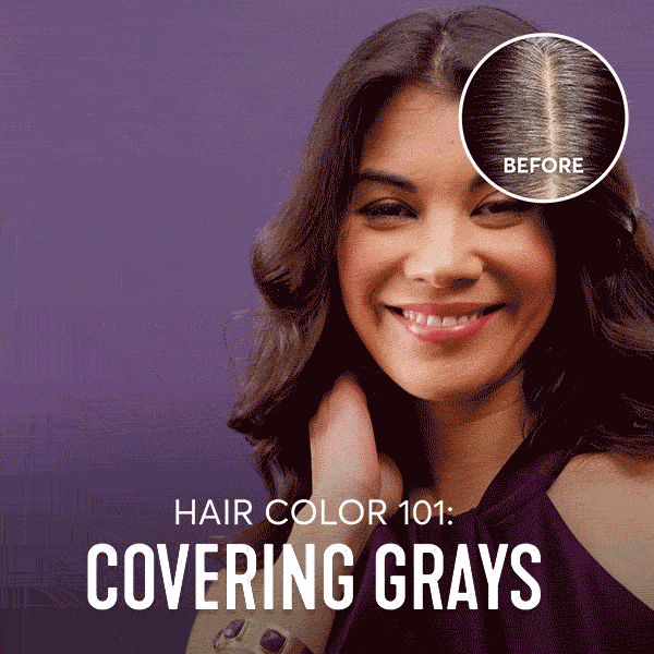 Before and after | Hair color 101:covering grays