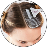 brushing color on hair