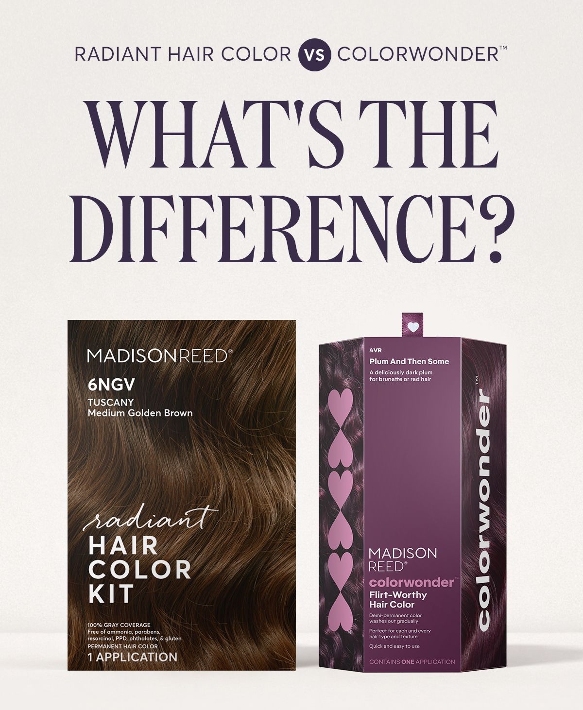 Radiant hair color vs colorwonder