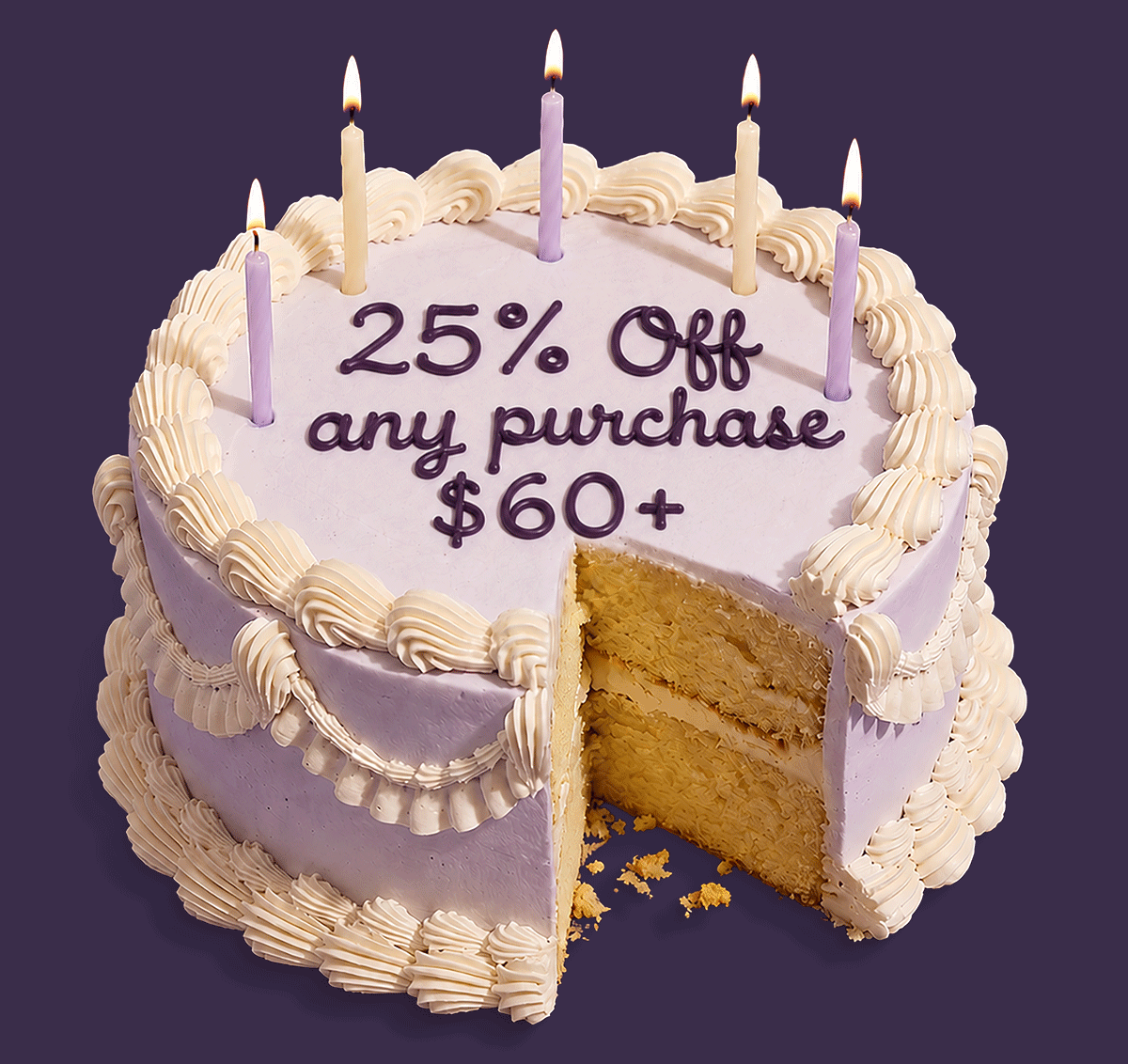 25% off any purchase of $60+