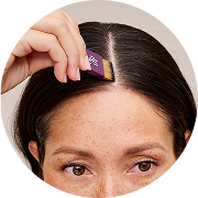 woman coloring roots