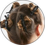 hair divided into 4 groups