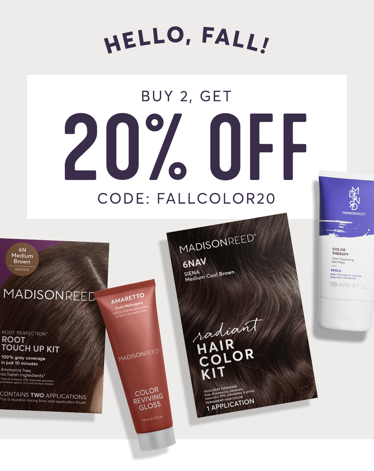 Hello Fall! - buy 2 get 20% 0ff - code fallcolor20 | Shop now