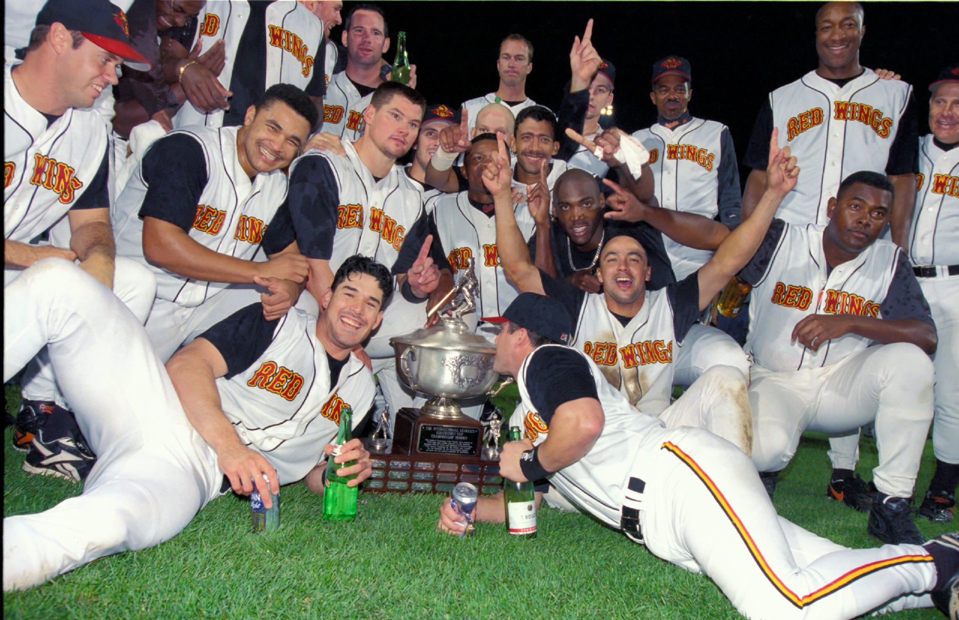 The 1997 Rochester team celebrates