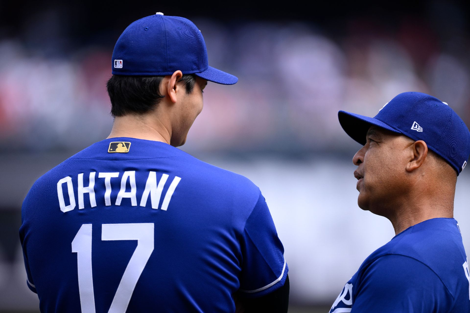 Shohei Ohtani and Dave Roberts