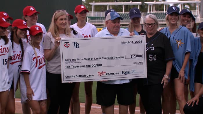 Twins and Rays annual softball game