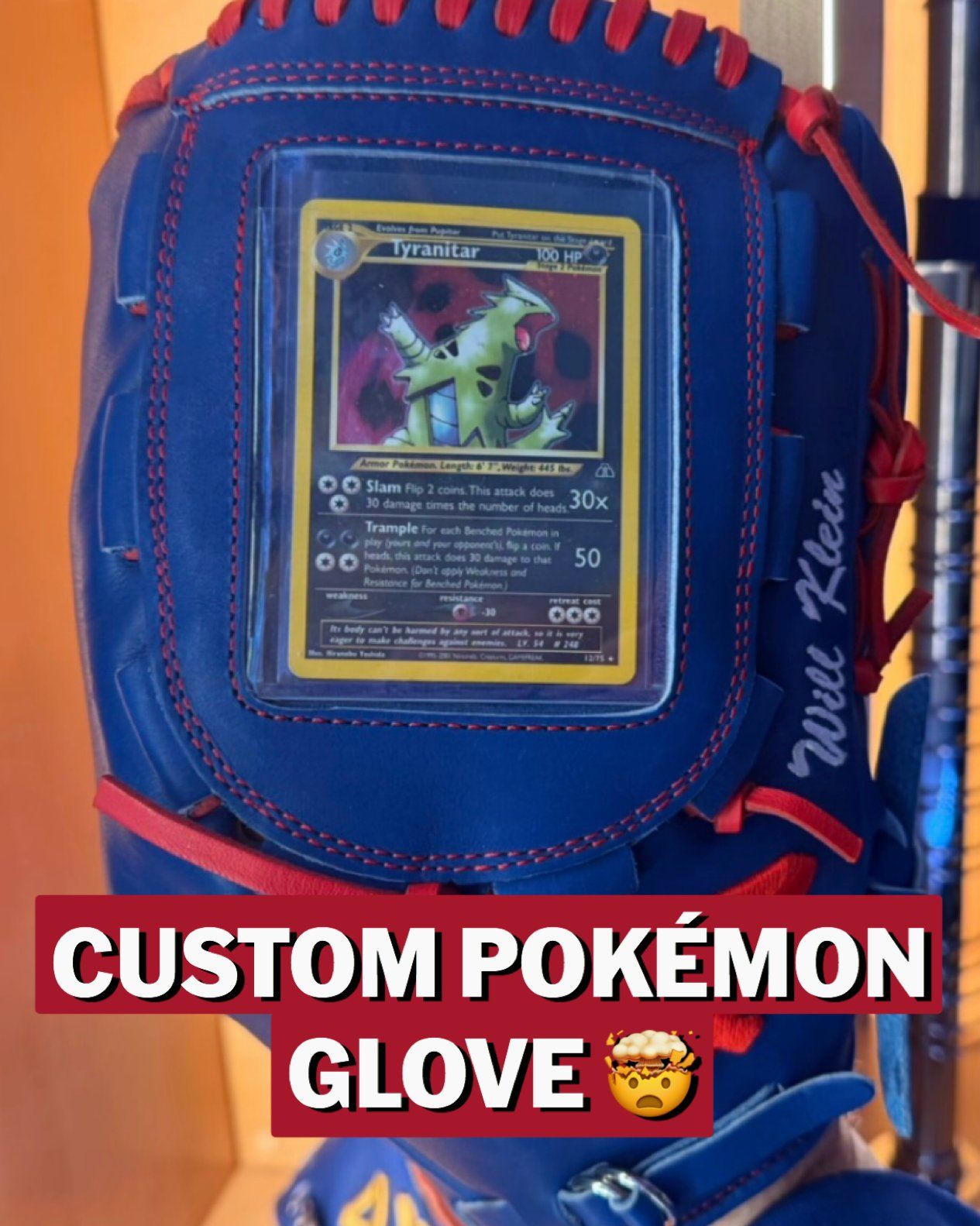 Will Klein's custom Pokémon glove