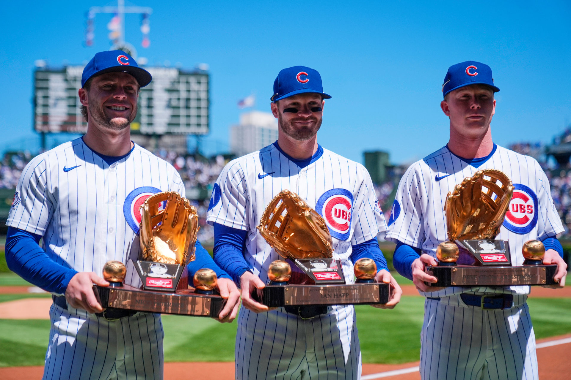 Nico Hoerner, Ian Happ and Pete Crow-Armstrong